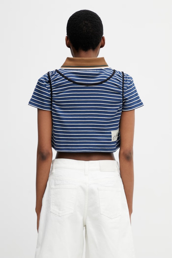 Oblečení Andersson Bell crop top s bavlnou dámský atb1559w námořnická modř