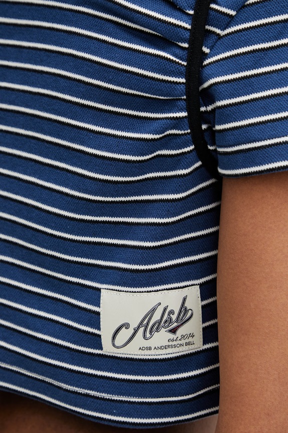 Andersson Bell crop top s bavlnou dámský námořnická modř atb1559w