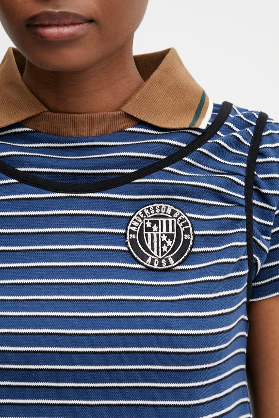 Andersson Bell crop top s bavlnou dámský atb1559w námořnická modř