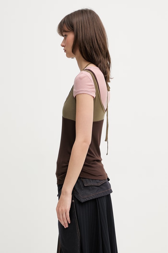Andersson Bell Upside-down Layered футболка з ліоцелем жіноча atb1557w зелений SS26