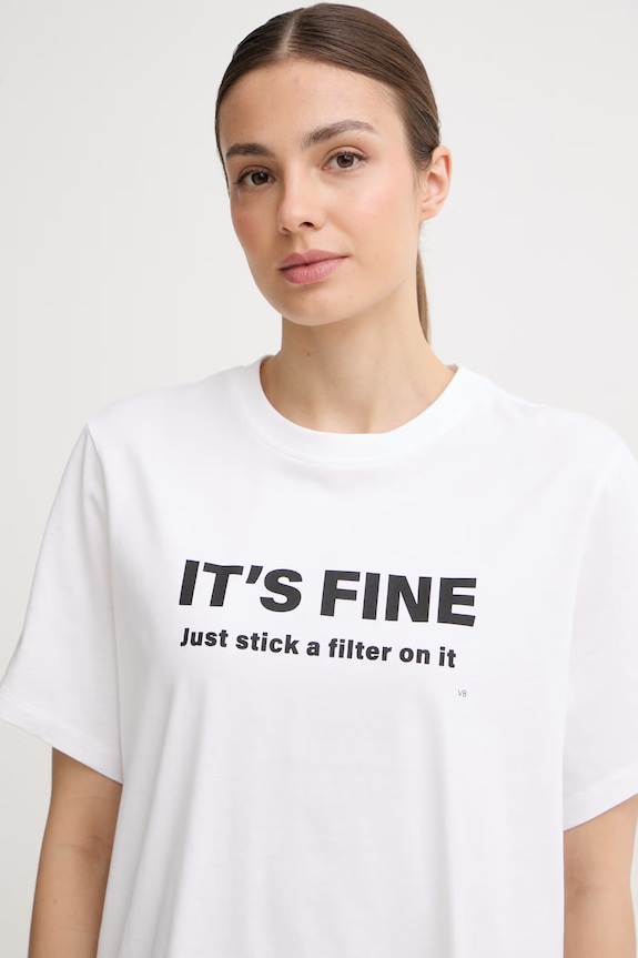 Victoria Beckham t-shirt γυναικείο βαμβακερό λευκό 1126JTS007232A