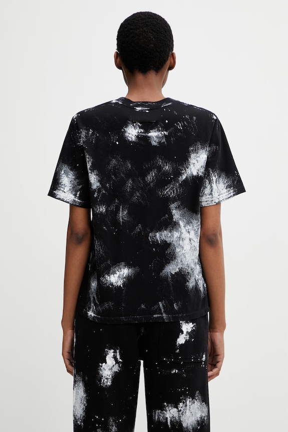 Oblačila MM6 Maison Margiela kratka majica ženska bombažna S62GD0217.M20048 črna