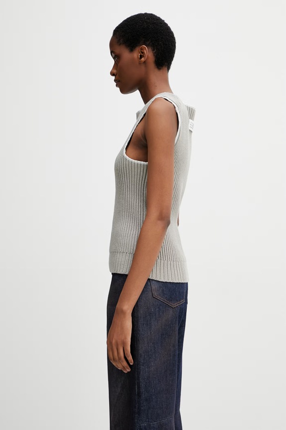 MM6 Maison Margiela top damski S62NC0180.M13312 szary SS26