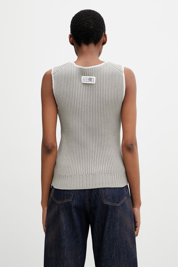 Odzież MM6 Maison Margiela top damski S62NC0180.M13312 szary