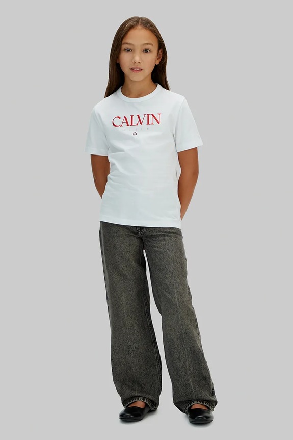 Calvin Klein Jeans t-shirt in cotone per bambini bianco IG0IG03060.128.176.PPY2