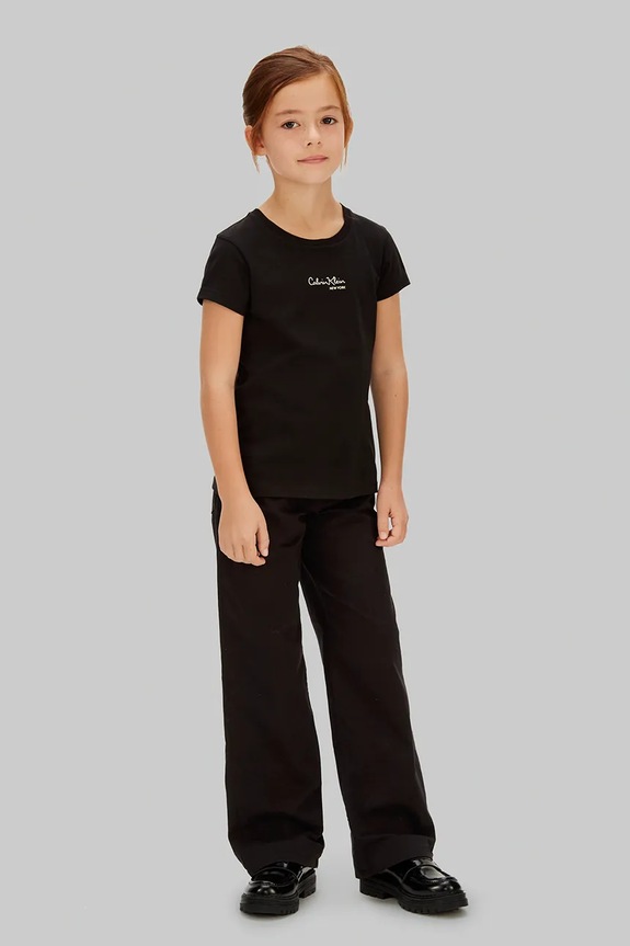 Dječja pamučna majica kratkih rukava Calvin Klein Jeans crna IG0IG03061.104.116.PPY2