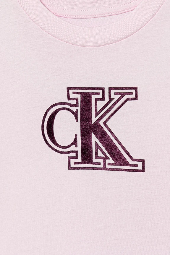 DÍVKA Dětské bavlněné tričko Calvin Klein Jeans IG0IG03062.128.176.PPY2 růžová