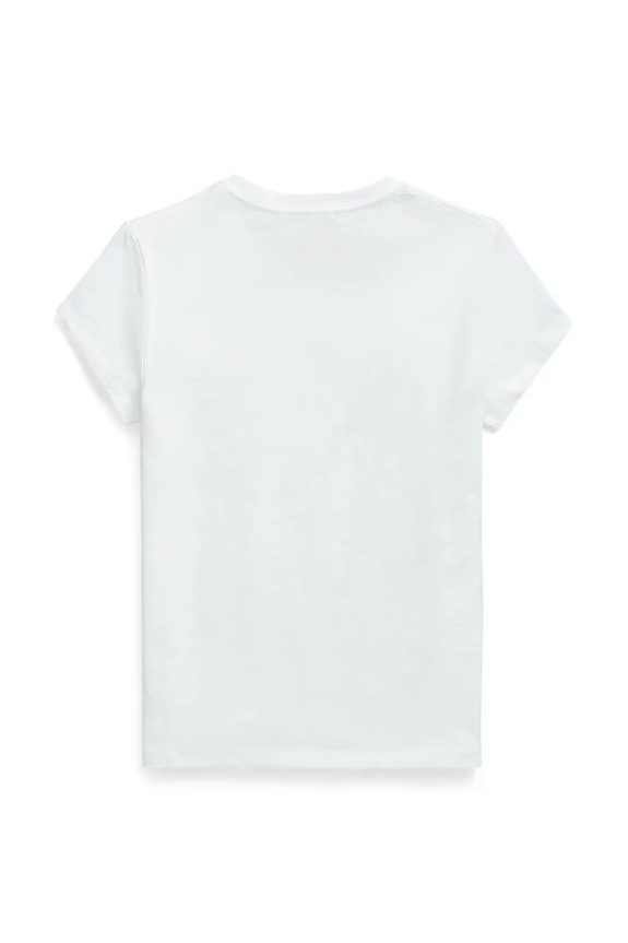 Polo Ralph Lauren t-shirt bawełniany dziecięcy 313A10636003 biały SS26