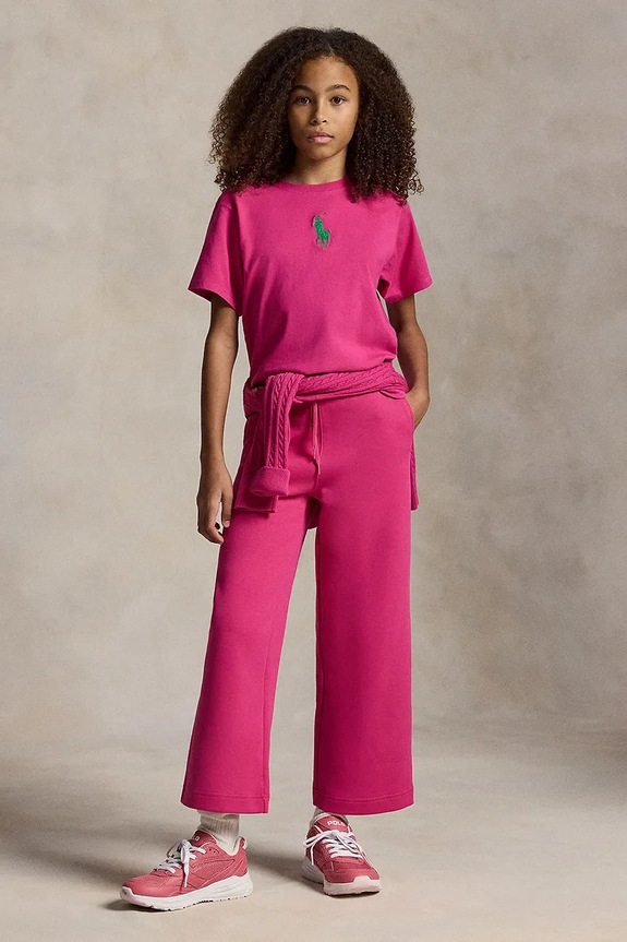 Polo Ralph Lauren gyerek pamut póló rózsaszín 313A95934002