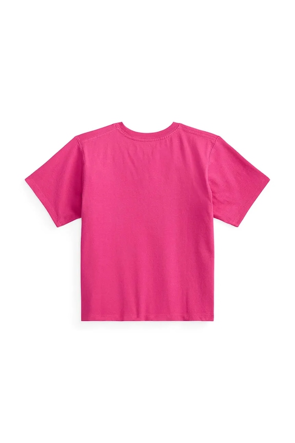 Lány Polo Ralph Lauren gyerek pamut póló 313A95934002 rózsaszín
