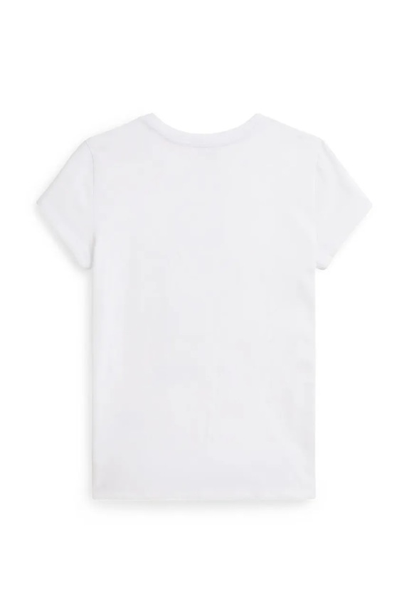 Fete Polo Ralph Lauren tricou de bumbac pentru copii 313A98403001 alb