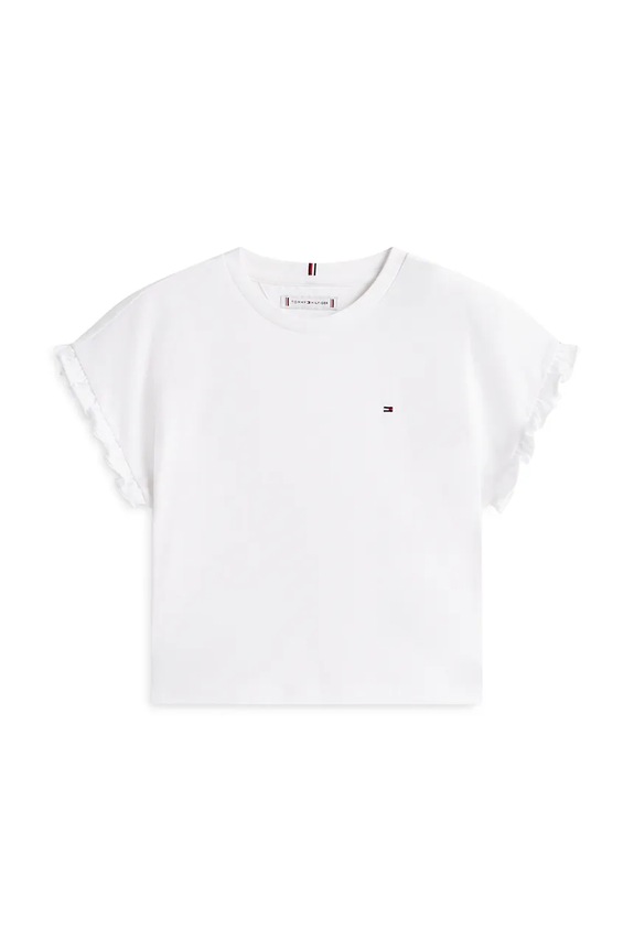 Tommy Hilfiger tricou copii cu bumbac KG0KG08970.128.176.PPY2 alb SS26