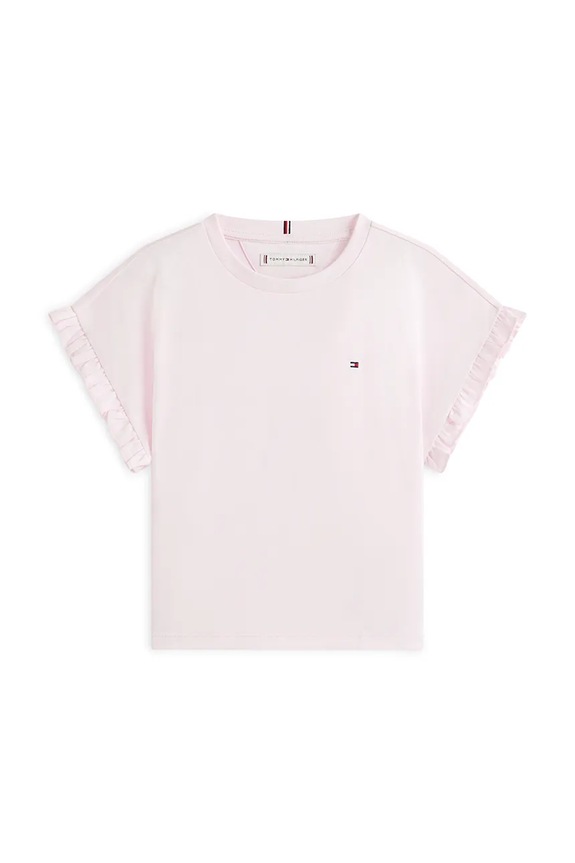Tommy Hilfiger tričko detské s bavlnou KG0KG08970.128.176.PPY2 ružová SS26