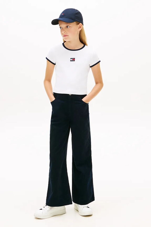 Djevojčice Dječja majica kratkih rukava Tommy Hilfiger KG0KG09066.128.176.PPY2 bijela