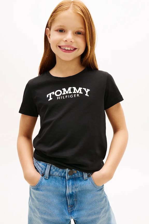 Детска тениска Tommy Hilfiger овално черен KG0KG08974.98.122.PPY2