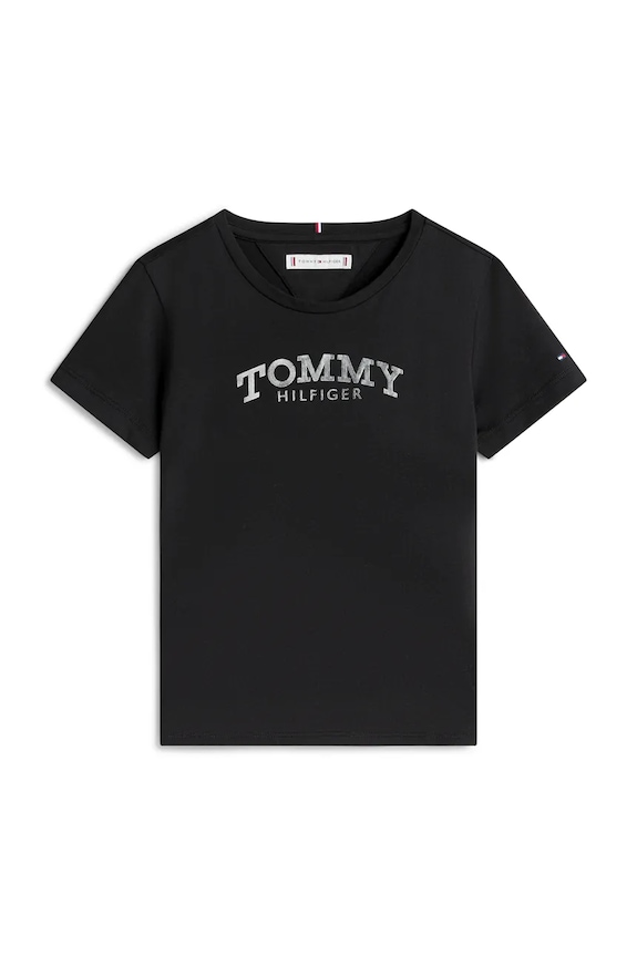Детска тениска Tommy Hilfiger KG0KG08974.98.122.PPY2 черен SS26