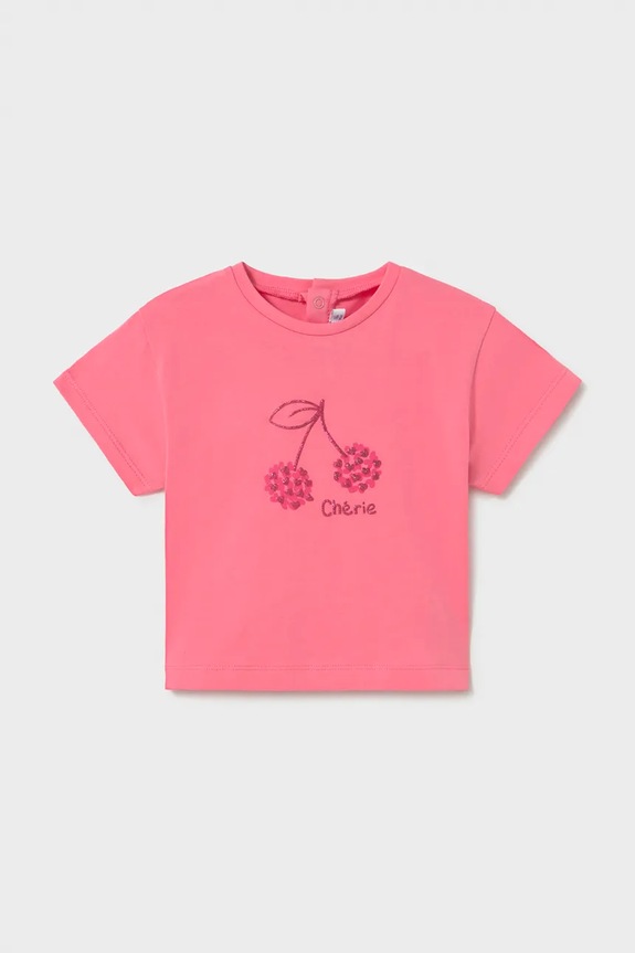 Mayoral tricou copii print roz 105.4G.Baby.PPY2