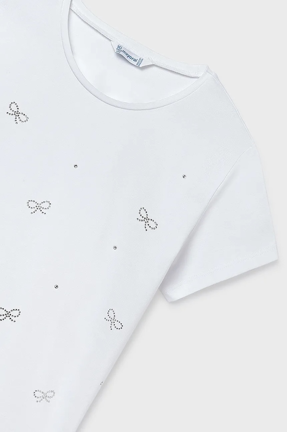 Fete Mayoral tricou copii 854.8D.Junior.PPY2 alb