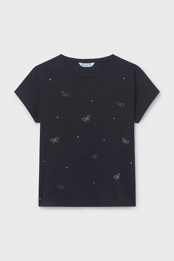 Mayoral tricou copii imprimeu negru 854.8D.Junior.PPY2
