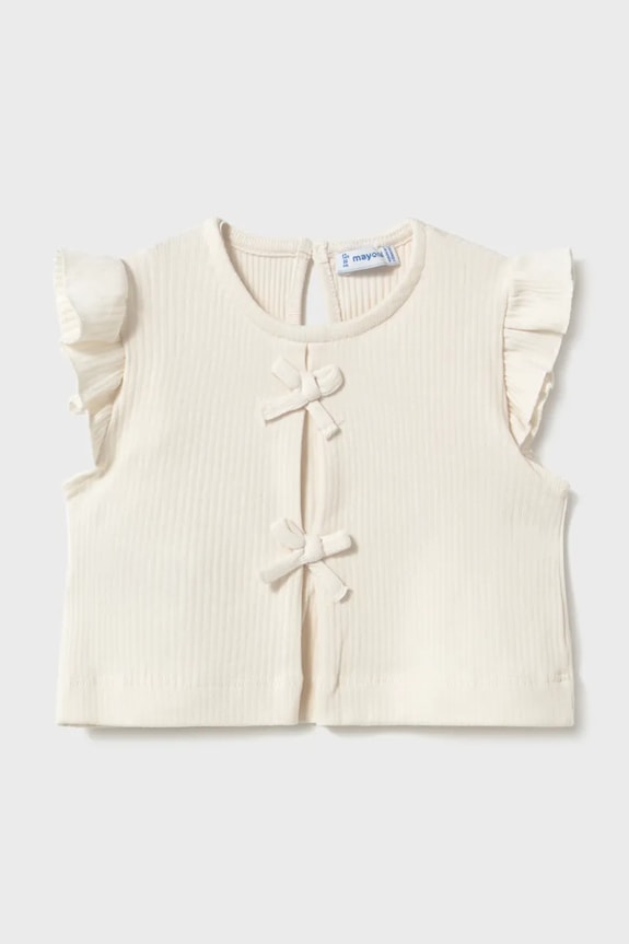 Dětský top Mayoral s elastanem bílá 1089.4G.Baby.PPY2