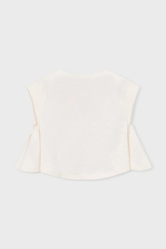 Fete Mayoral top din bumbac pentru copii 3006.6E.Mini.PPY2 bej