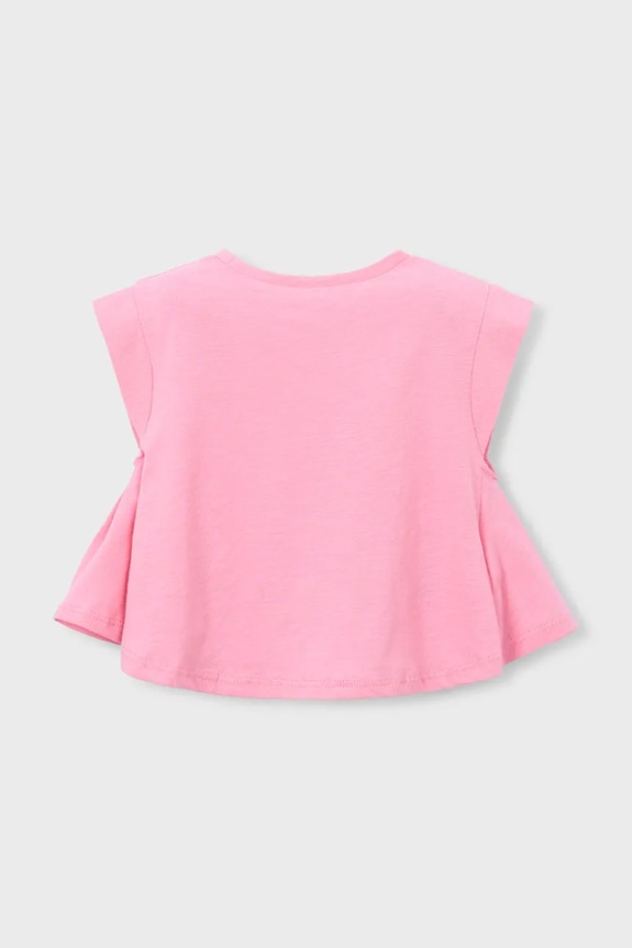 Mayoral top bawełniany dziecięcy 3006.6E.Mini.PPY2 różowy SS26