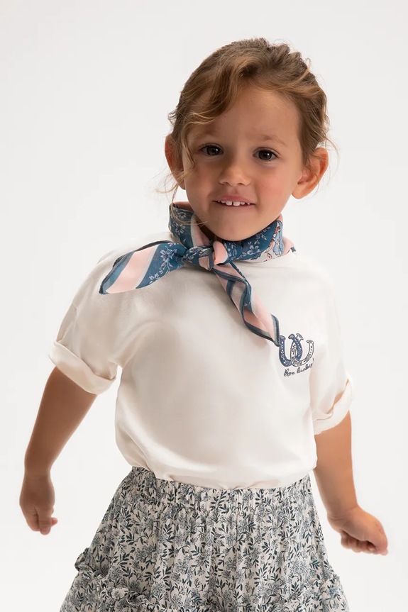 Mayoral tricou de bumbac pentru copii print bej 3009.6F.Mini.PPY2