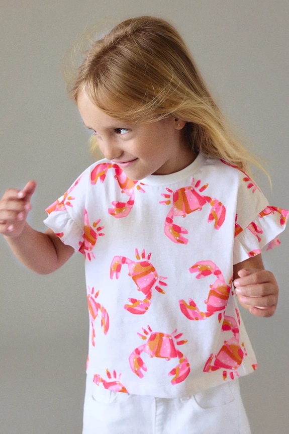Mayoral t-shirt bawełniany dziecięcy 3018.6N.Mini.PPY2 biały