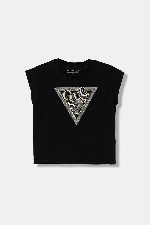 Detské tričko Guess s elastanom čierna J6RI04.K6YW4.PPY2