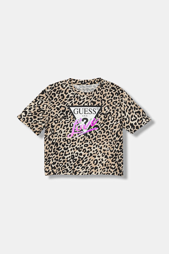 Παιδικό μπλουζάκι Guess εμπριμέ μπεζ J6RI08.K6YW4.PPY2