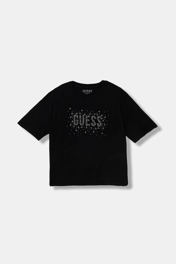 Guess t-shirt dziecięcy aplikacja czarny J6RI09.K6YW4.PPY2