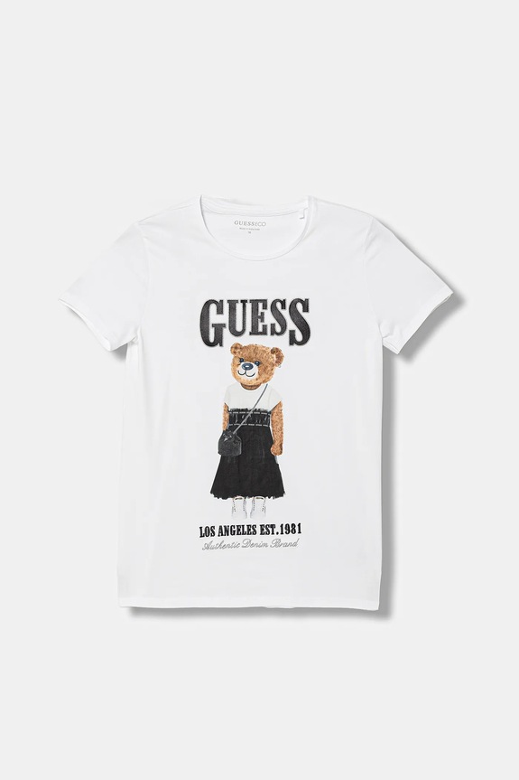 Παιδικό μπλουζάκι Guess στάμπα λευκό J6RI10.K6YW4.PPY2