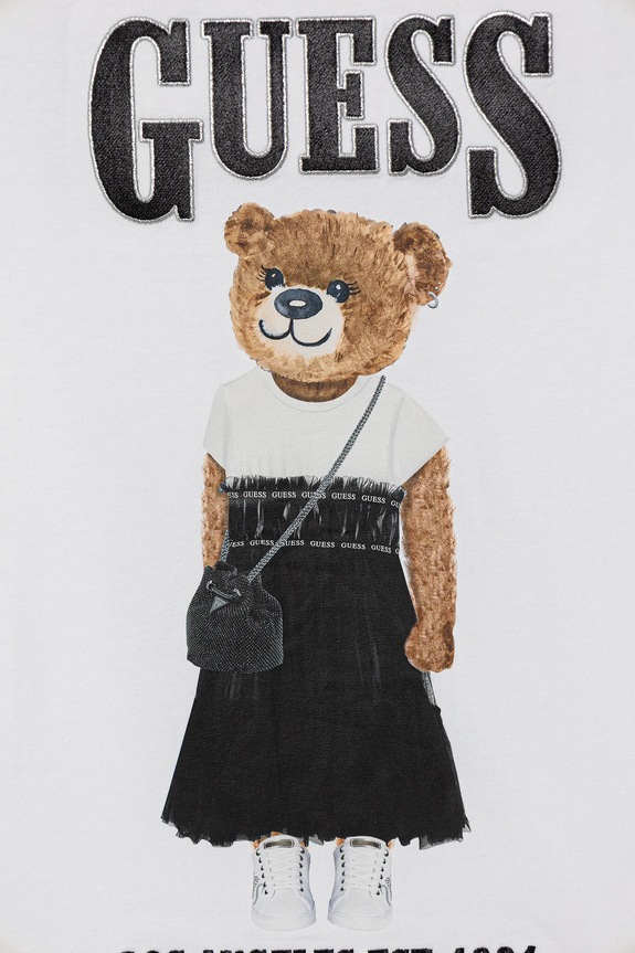 Κοριτσίστικα Παιδικό μπλουζάκι Guess J6RI10.K6YW4.PPY2 λευκό