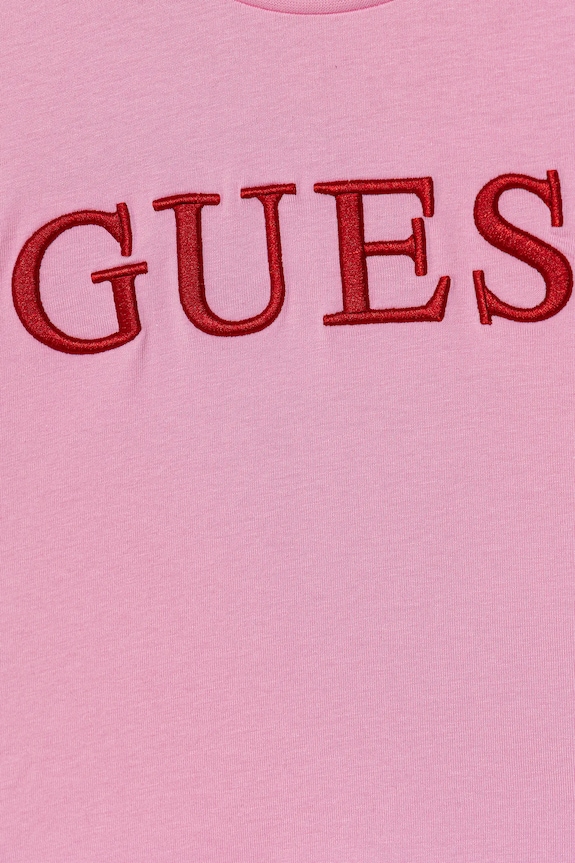 Девочка Детская хлопковая футболка Guess J6RI11.KCNQ4.PPY2 розовый