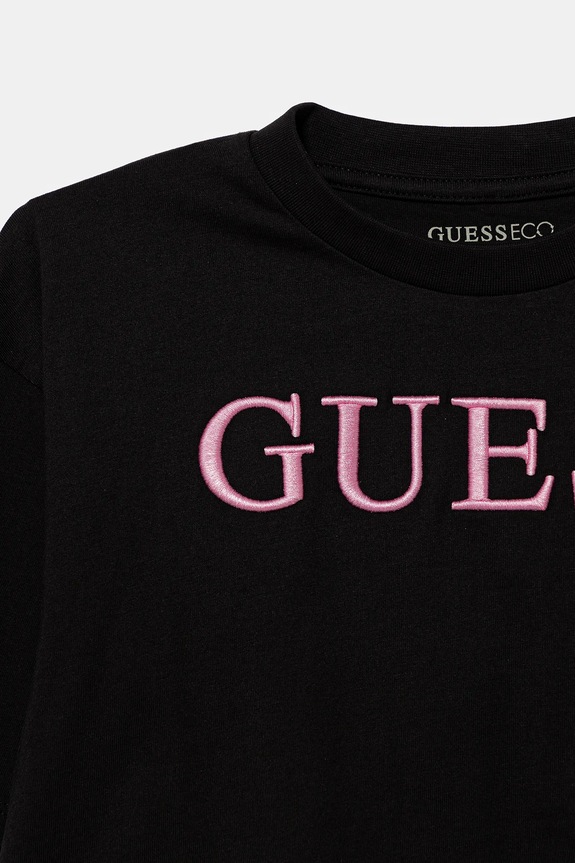 Κοριτσίστικα Παιδικό βαμβακερό μπλουζάκι Guess J6RI11.KCNQ4.PPY2 μαύρο