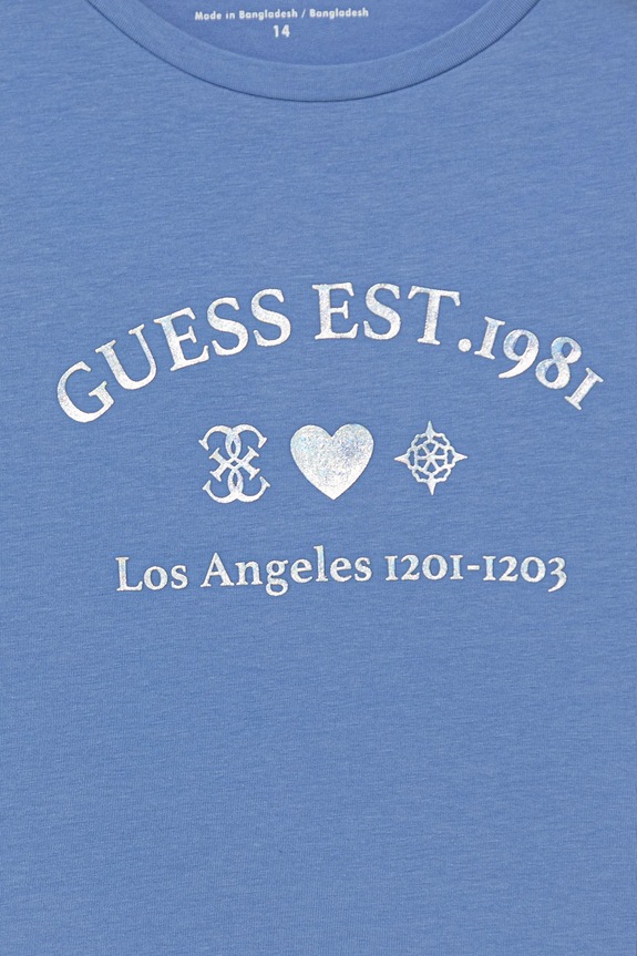Κοριτσίστικα Παιδικό μπλουζάκι Guess J6RI20.K6YW4.PPY2 μπλε
