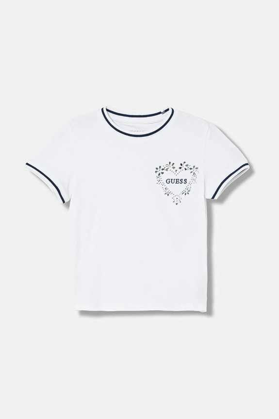 Guess tricou copii imprimeu alb J6RI26.K6YW4.PPY2