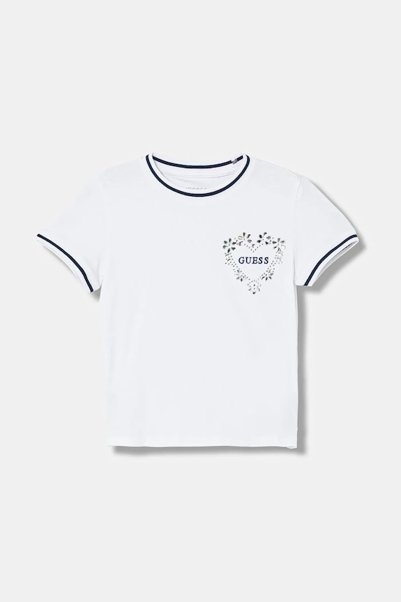 Guess tricou copii imprimeu alb J6RI26.K6YW4.PPY2
