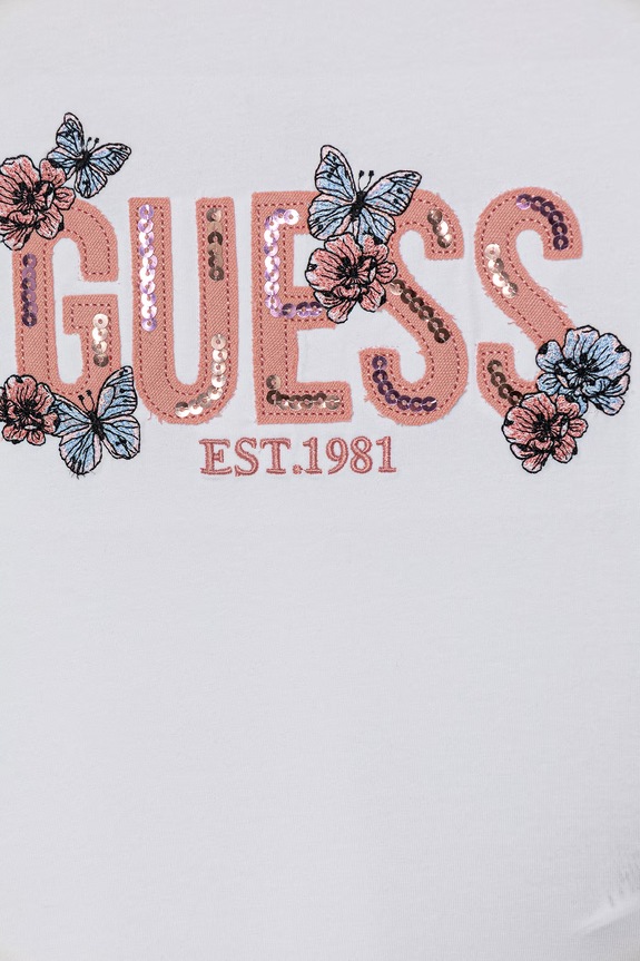Κοριτσίστικα Παιδικό μπλουζάκι Guess J6RI34.K6YW4.PPY2 λευκό