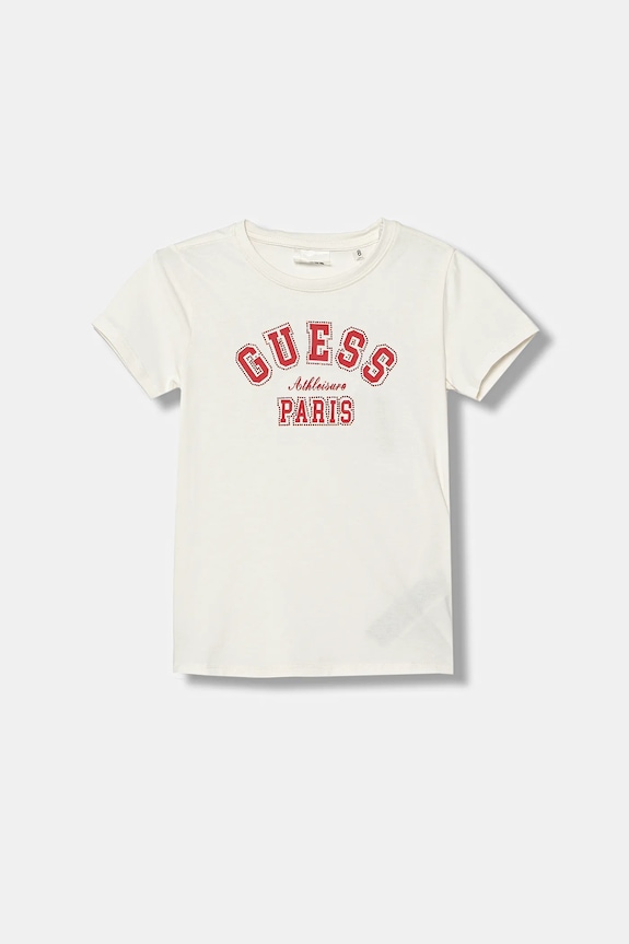 Dječja majica kratkih rukava Guess print bež J6RI41.J1314.PPY2