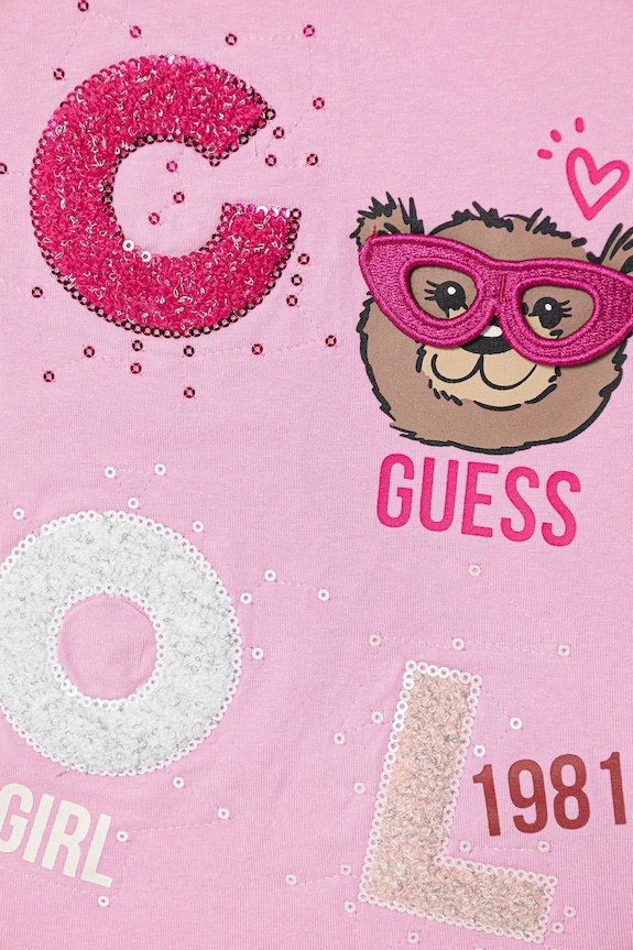 Дівчинка Дитяча футболка Guess K6RI05.K6YW4.PPY2 рожевий