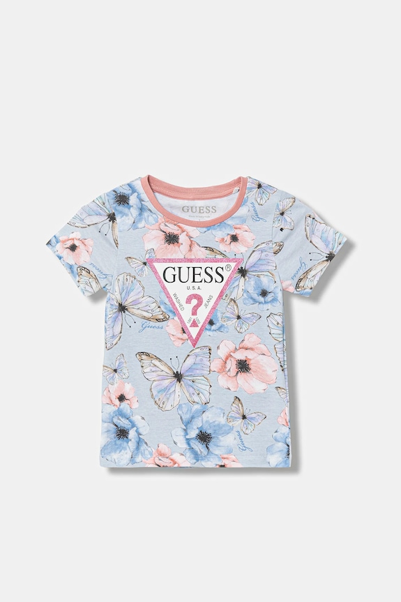 Guess t-shirt dziecięcy z elastanem niebieski K6RI06.K6YW4.PPY2