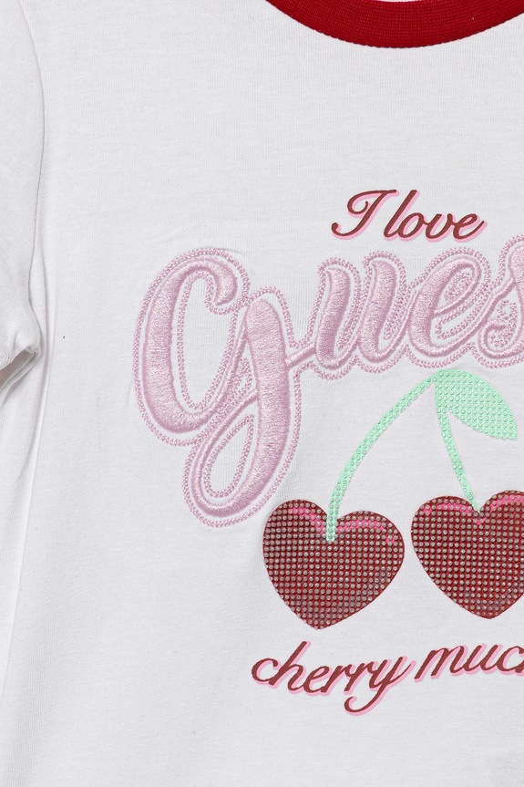 Дівчинка Дитяча футболка Guess K6RI08.K6YW4.PPY2 білий