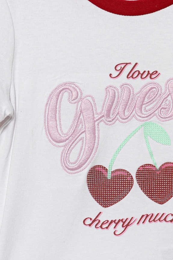 Дівчинка Дитяча футболка Guess K6RI08.K6YW4.PPY2 білий