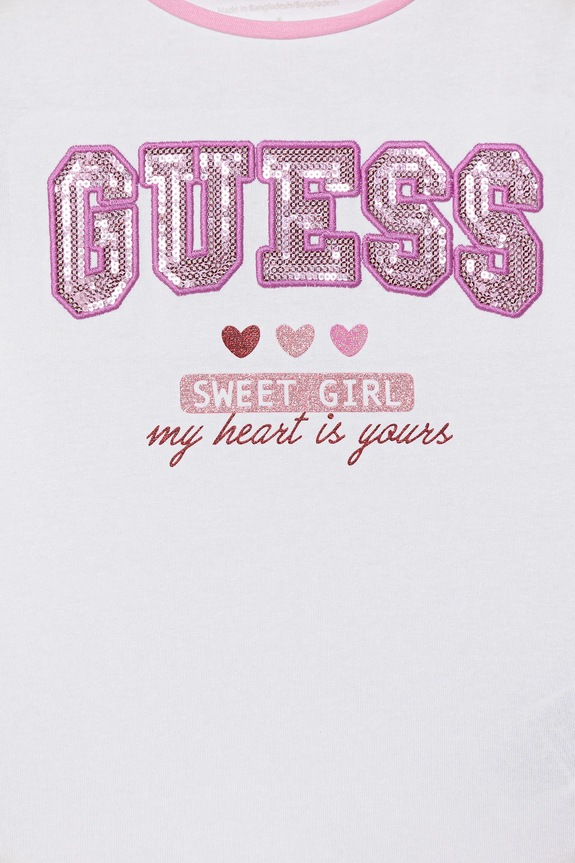 Κοριτσίστικα Παιδικό μπλουζάκι Guess K6RI11.K6YW4.PPY2 λευκό