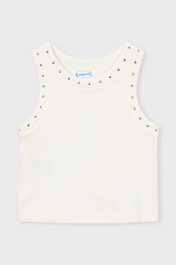 Mayoral top copii 3021.6F.Mini.PPY2 alb SS26