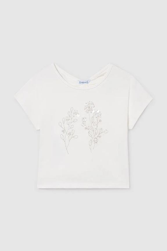 Mayoral tricou copii 6002.8A.Junior.PPY2 alb SS26