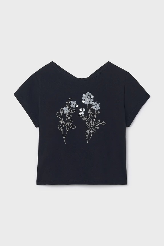 Mayoral gyerek póló elasztánnal fekete 6002.8A.Junior.PPY2