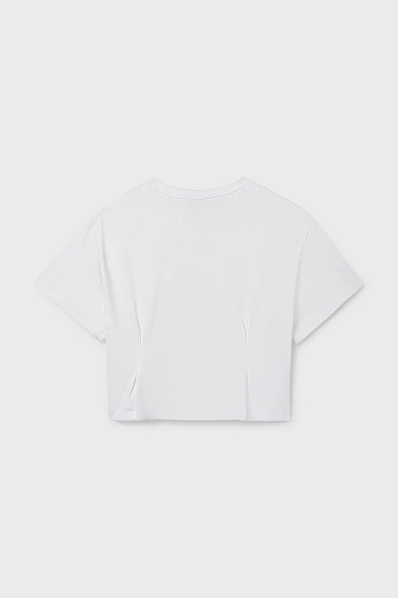 Mayoral t-shirt in cotone per bambini 6004.8B.Junior.PPY2 bianco SS26