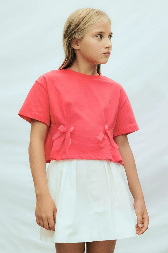 Mayoral t-shirt in cotone per bambini 6004.8B.Junior.PPY2 rosa